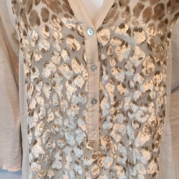 Ivory Top Tunic with Sequined & Crushed Velvet Bodice - Picture 4 of 9